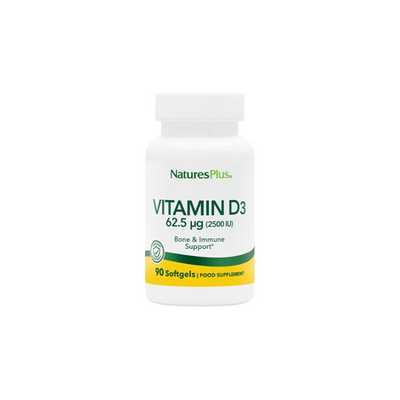 NaturesPlus Vitamin D3 2500 IU Softgels 90's- Lillys Pharmacy and Health Store