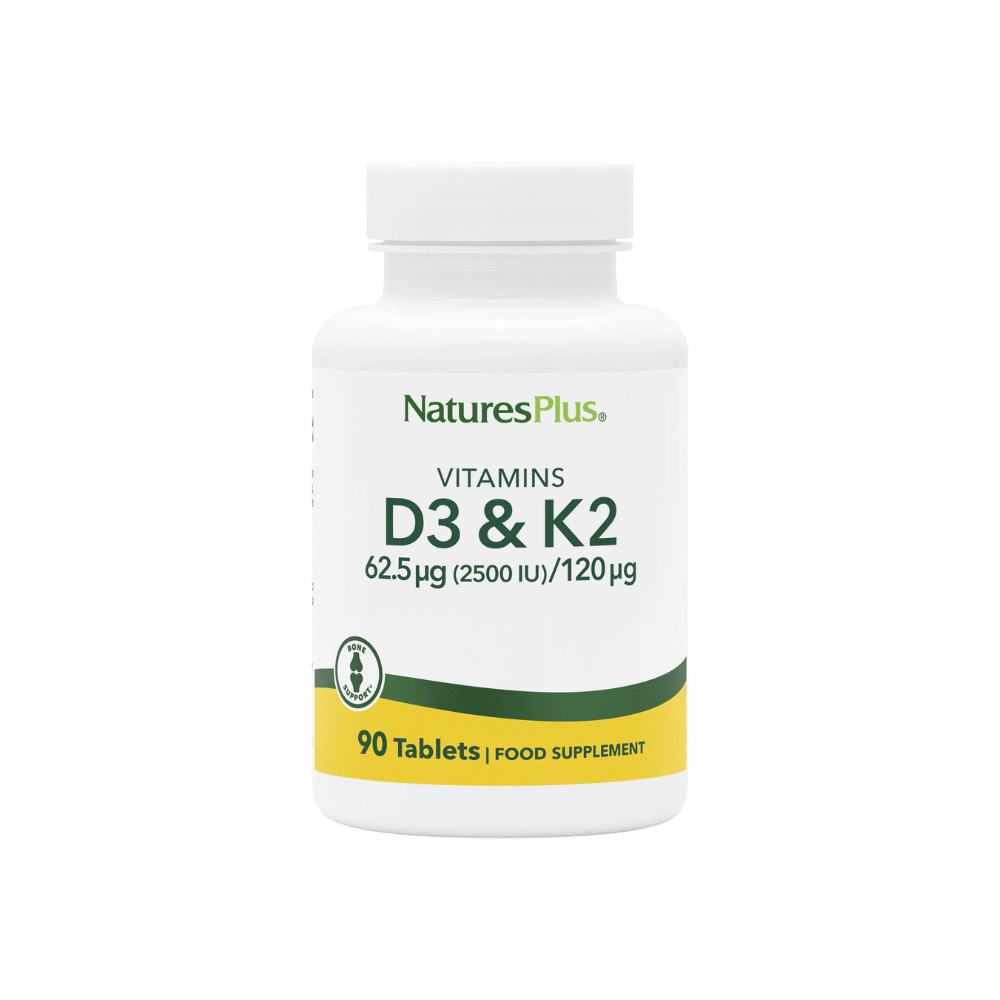 NaturesPlus Vitamin D3 2500IU with K2 120mcg Tablets 90's- Lillys Pharmacy and Health Store