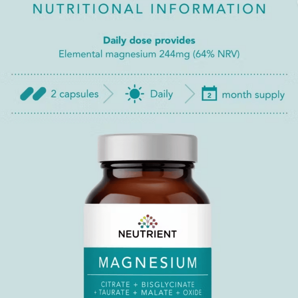 Neutrient Magnesium Capsules 120's- Lillys Pharmacy and Health Store