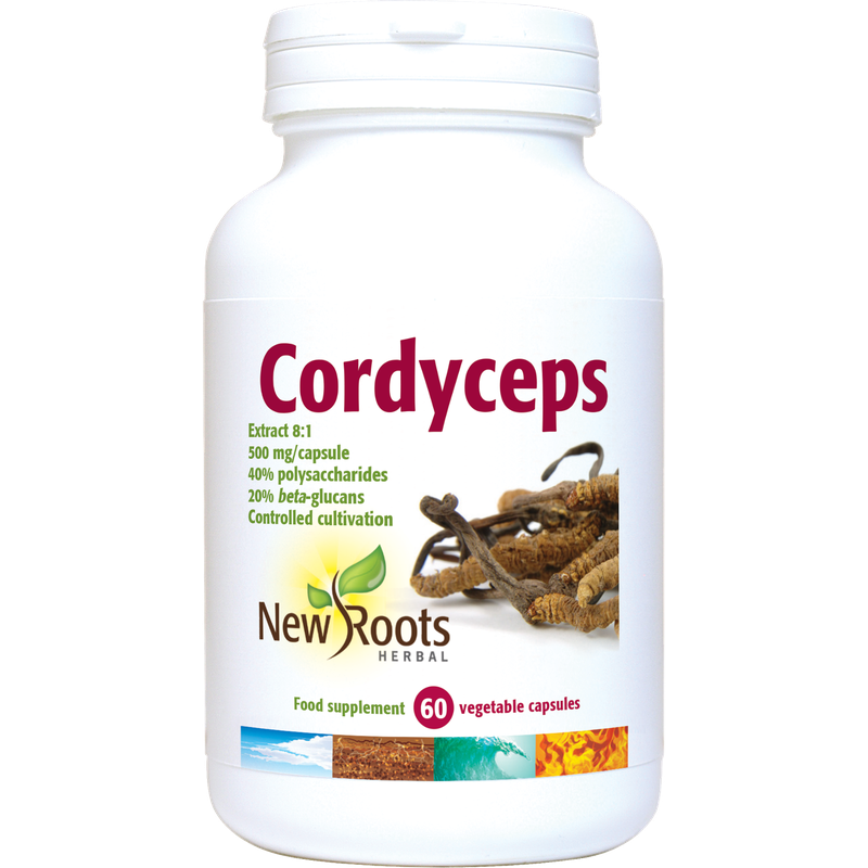 New Roots Cordyceps 500mg 60 Capsules- Lillys Pharmacy and Health Store