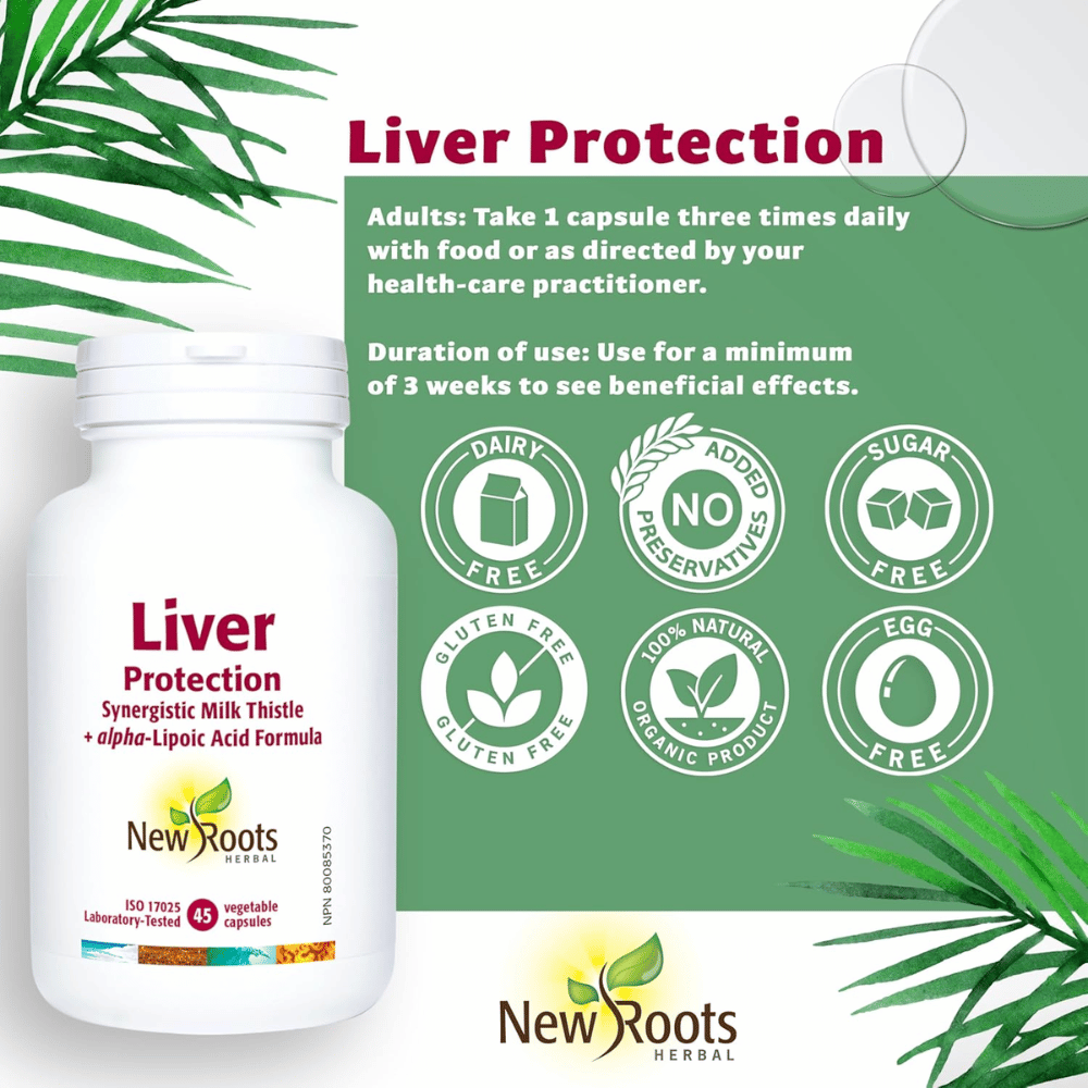 New Roots Herbal Liver Protection 45 Caps- Lillys Pharmacy and Health Store