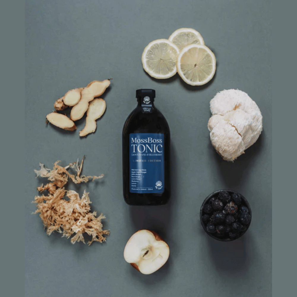 Óir Tonics Moss Boss Tonic Lion's Mane & Blueberry Limited Edition 100ml- Lillys Pharmacy and Health Store