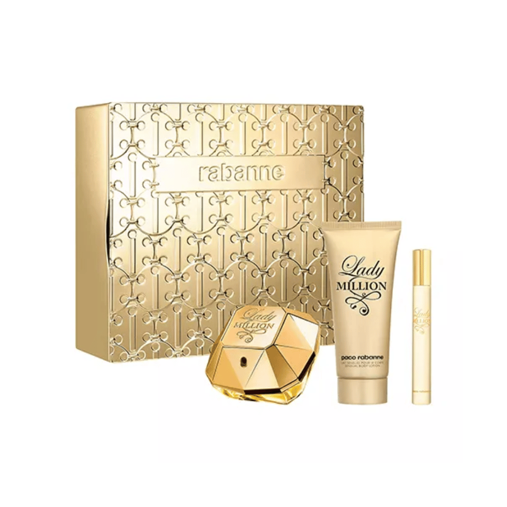 Paco Rabanne Lady Million 80ml 3pc Gift Set- Lillys Pharmacy and Health Store