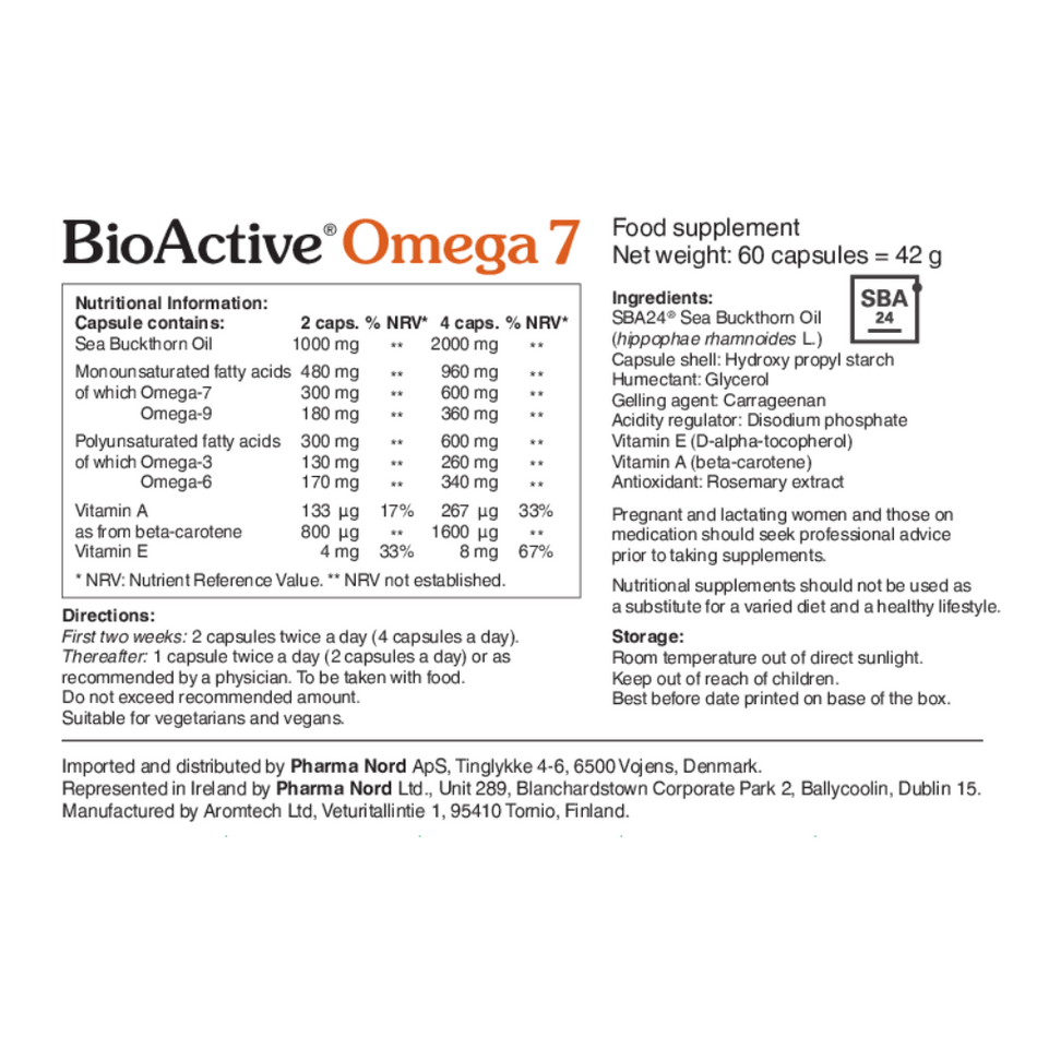 Pharma Nord BioActive Omega7 60 Caps- Lillys Pharmacy and Health Store