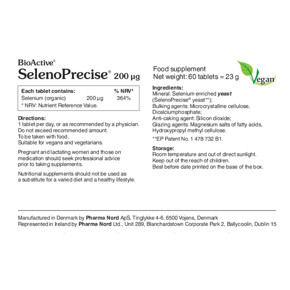 Pharma Nord BioActive SelenoPrecise 200ug 60's- Lillys Pharmacy and Health Store