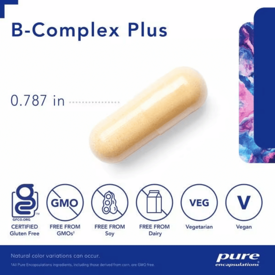 Pure Encapsulations B-Complex Plus 60's- Lillys Pharmacy and Health Store