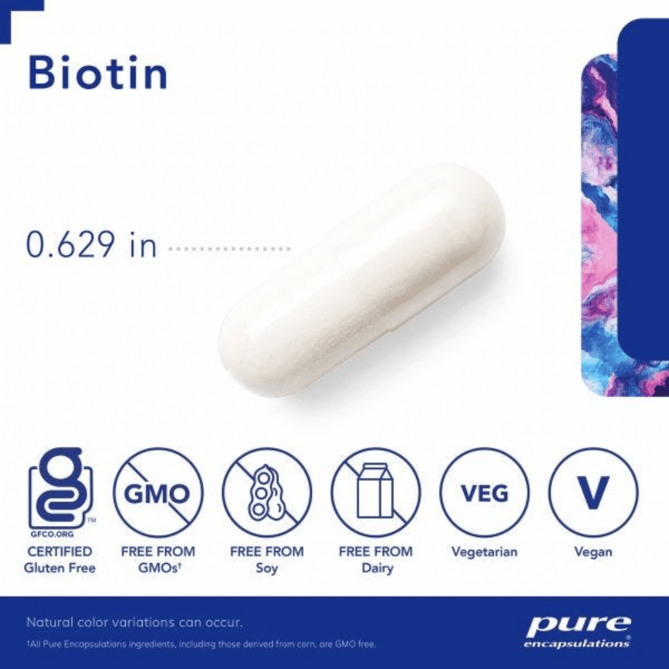 Pure Encapsulations Biotin 8 mg 60's- Lillys Pharmacy and Health Store