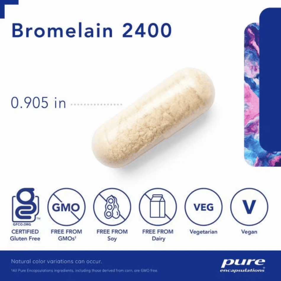 Pure Encapsulations Bromelain 2400 500 MG 60's- Lillys Pharmacy and Health Store