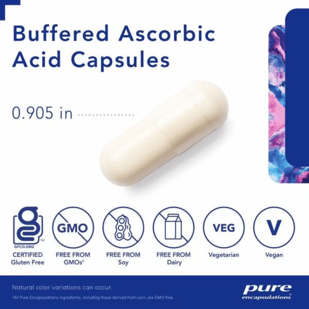 Pure Encapsulations Buffered Ascorbic Acid 90's- Lillys Pharmacy and Health Store