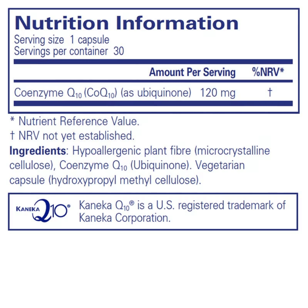 Pure Encapsulations CoQ10 120 MG 30's- Lillys Pharmacy and Health Store