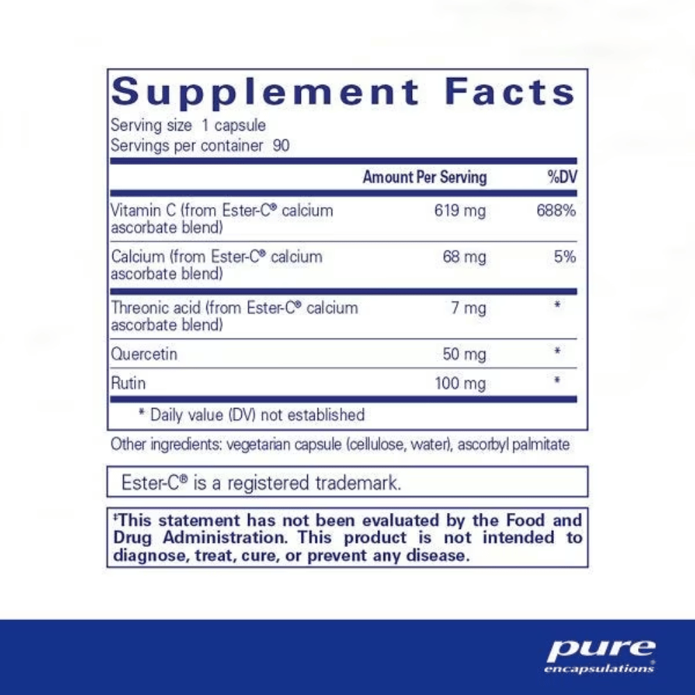 Pure Encapsulations Ester-C® & Flavonoids 90's- Lillys Pharmacy and Health Store