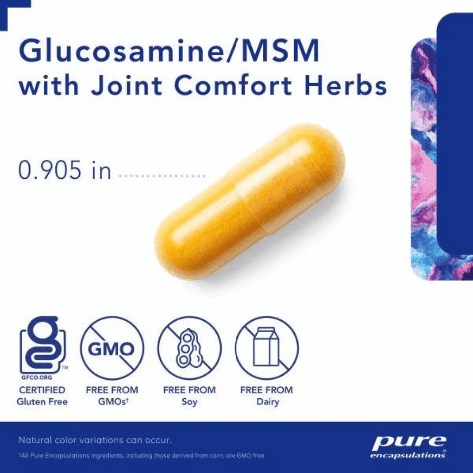 Pure Encapsulations Glucosamine/ MSM with Ginger & Turmeric 60's- Lillys Pharmacy and Health Store