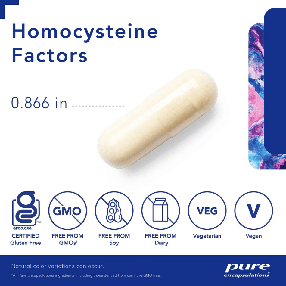 Pure Encapsulations Homocysteine Factors 60's- Lillys Pharmacy and Health Store