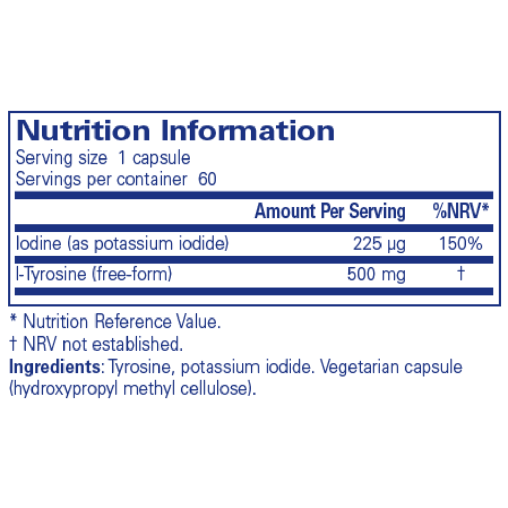 Pure Encapsulations Iodine & Tyrosine 60's- Lillys Pharmacy and Health Store