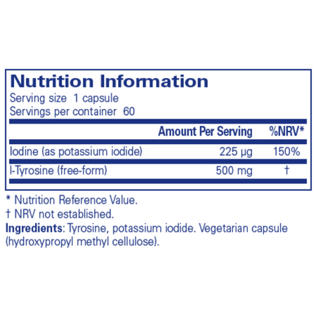 Pure Encapsulations Iodine & Tyrosine 60's- Lillys Pharmacy and Health Store