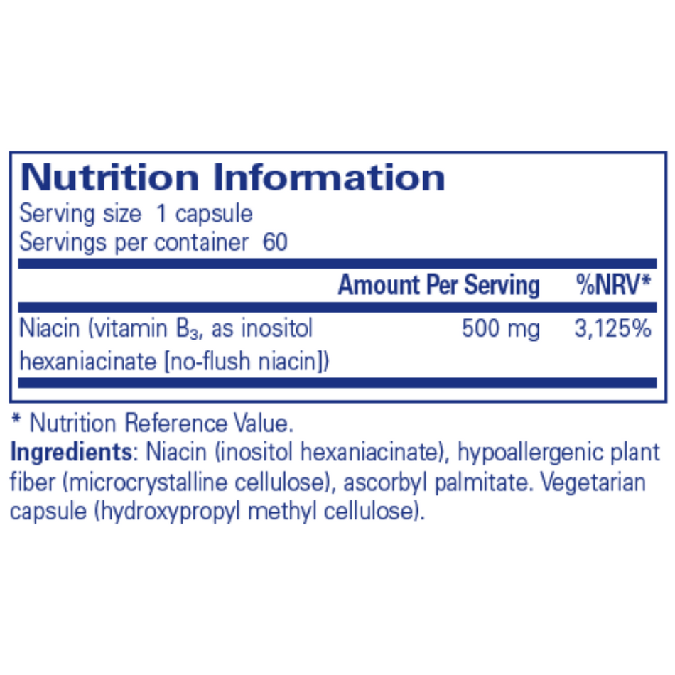 Pure Encapsulations Niacitol 500 MG 60's- Lillys Pharmacy and Health Store