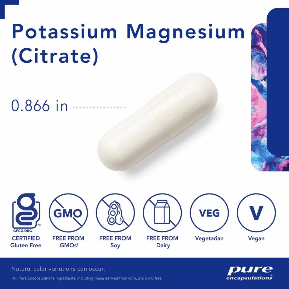 Pure Encapsulations Potassium Magnesium (citrate) 180's- Lillys Pharmacy and Health Store