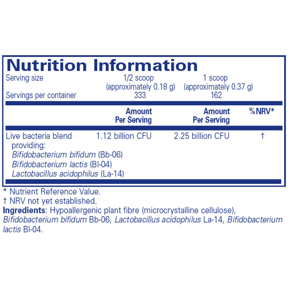 Pure Encapsulations ProFlora 123 (dairy-free) 60g- Lillys Pharmacy and Health Store