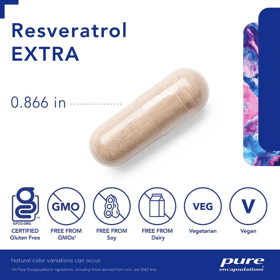 Pure Encapsulations Resveratrol Extra 60's- Lillys Pharmacy and Health Store