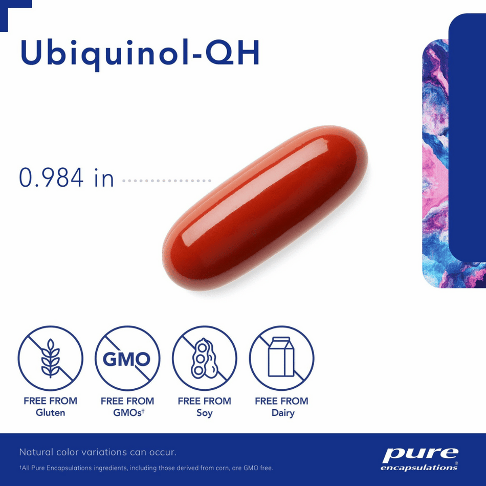 Pure Encapsulations Ubiquinol-QH 100 MG 60's- Lillys Pharmacy and Health Store