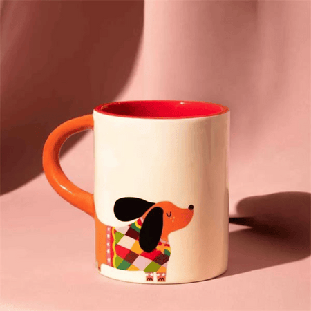 Raspberry Blossom Dog Mug with 3D Handle- Lillys Pharmacy and Health Store