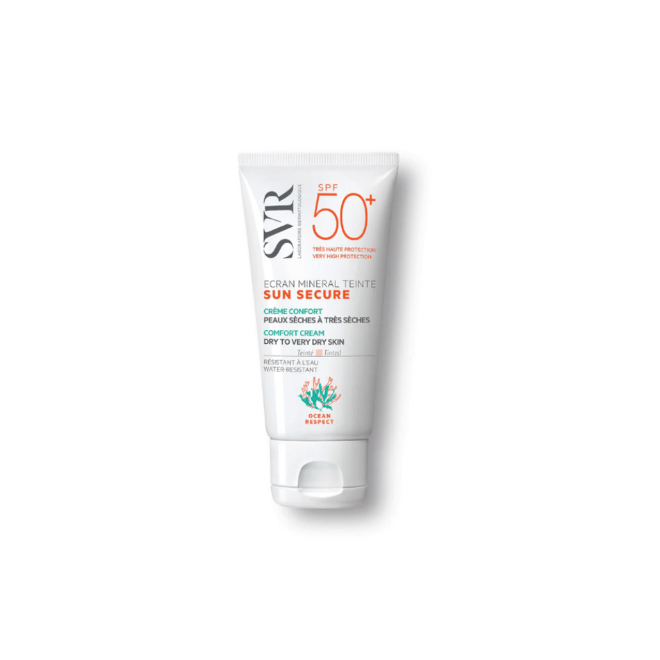 SVR SUN SECURE -MINERAL TINTED CREAM SPF50 DRY TO VERY DRY SKINS 60G- Lillys Pharmacy and Health Store