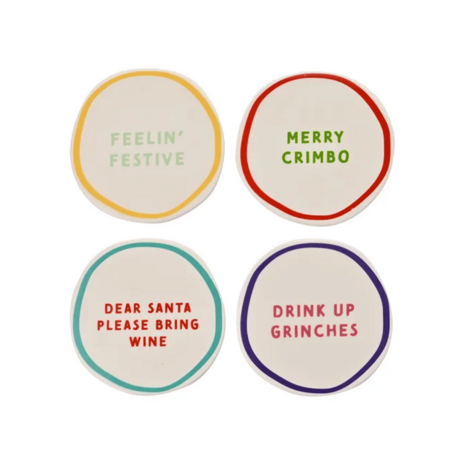 Set of 4 Whimsical Coasters- Lillys Pharmacy and Health Store