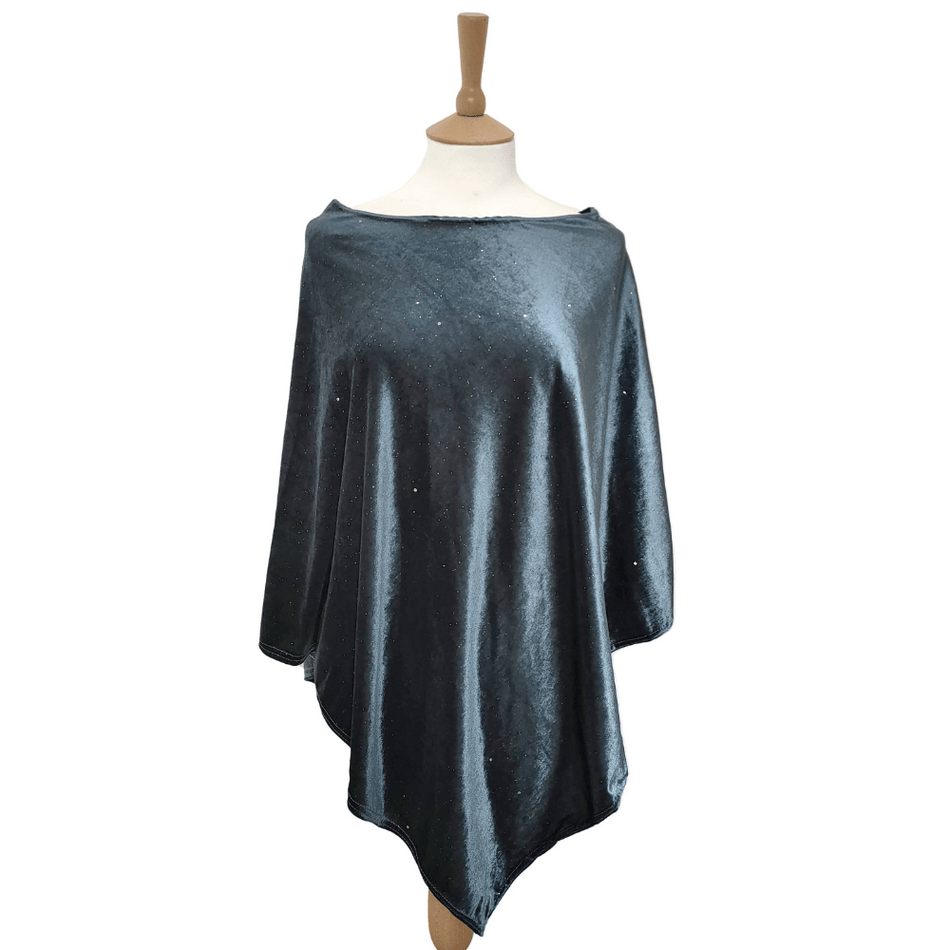 Sparkle Poncho - Slate Silver- Lillys Pharmacy and Health Store