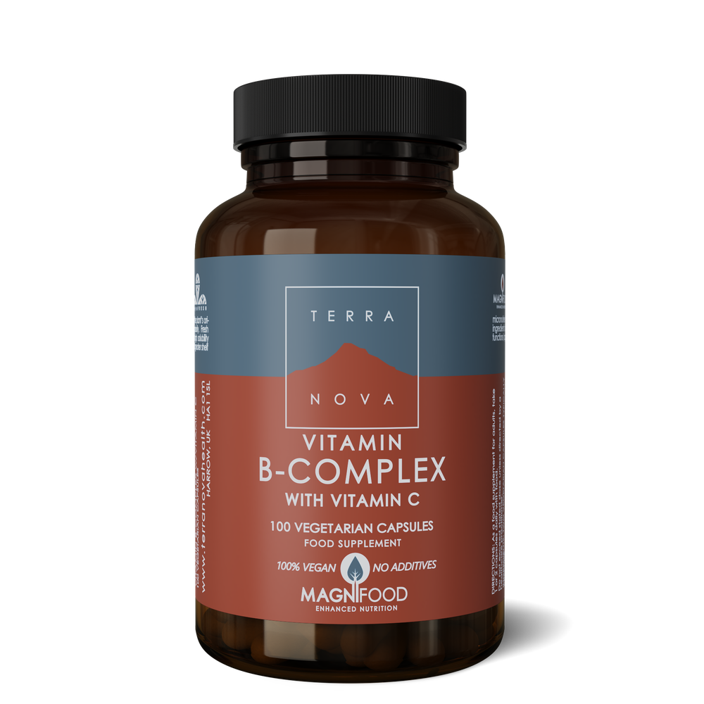 Terra Nova B Complex W Vitamin C Veg Caps 100caps- Lillys Pharmacy and Health Store