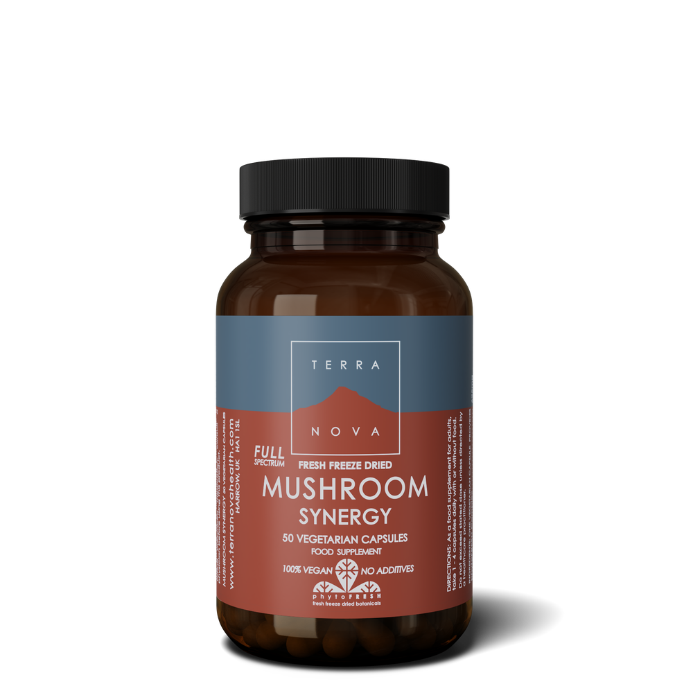 Terra Nova Org Mushroom Synergy Super Blend Capsules 50caps- Lillys Pharmacy and Health Store