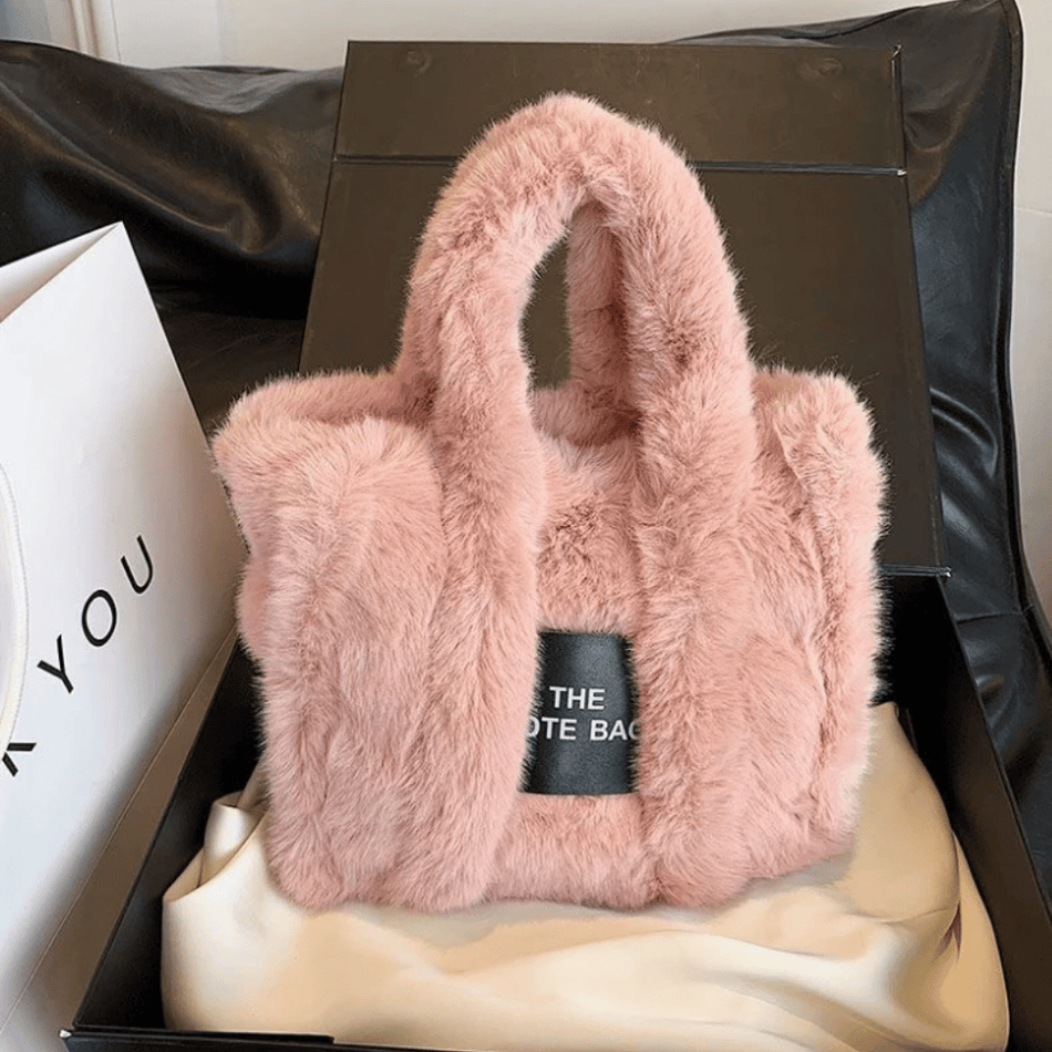 The Tote Bag - Large Faux Fur - Pink- Lillys Pharmacy and Health Store