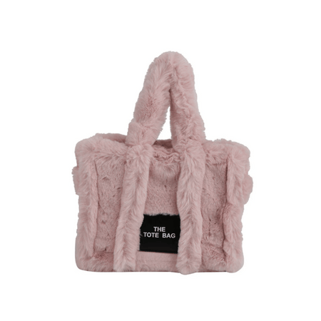 The Tote Bag - Large Faux Fur - Red Bean- Lillys Pharmacy and Health Store