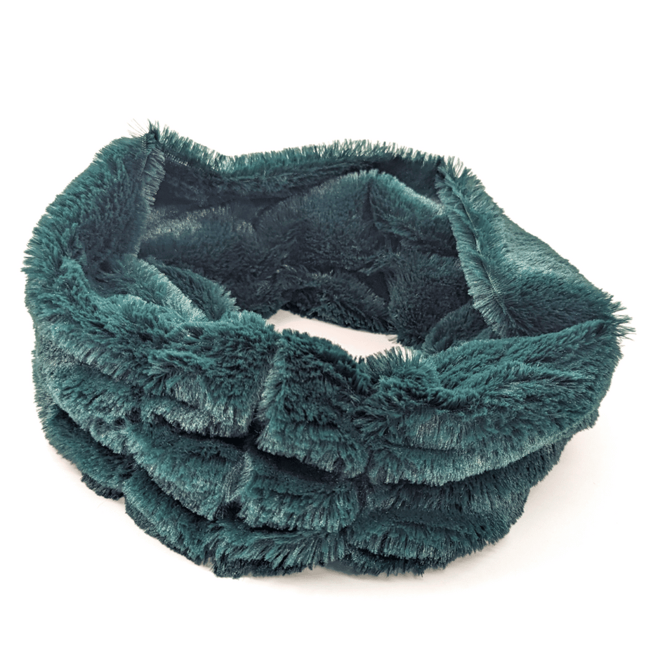 Thies - Gathered Faux Fur Snood - Dark Green- Lillys Pharmacy and Health Store