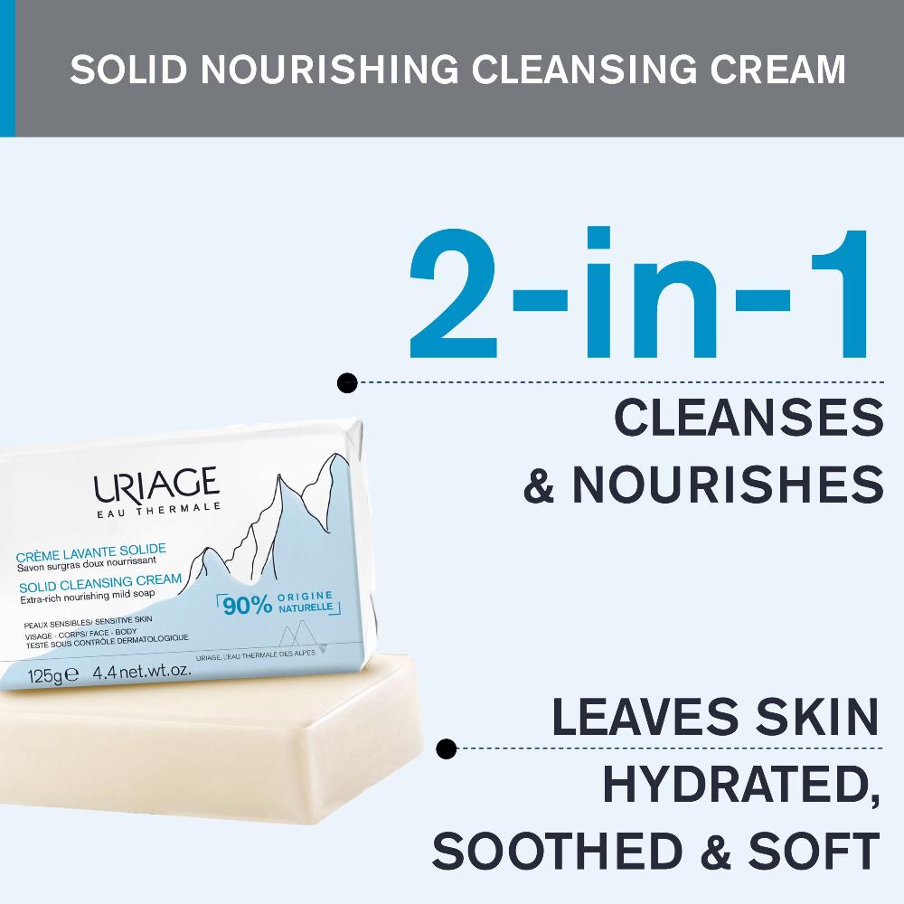 Uriage Cleansing Cream Bar 125g- Lillys Pharmacy and Health Store