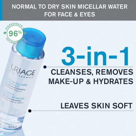 Uriage Thermal Micellar Water Normal To Dry Skin 250ml- Lillys Pharmacy and Health Store