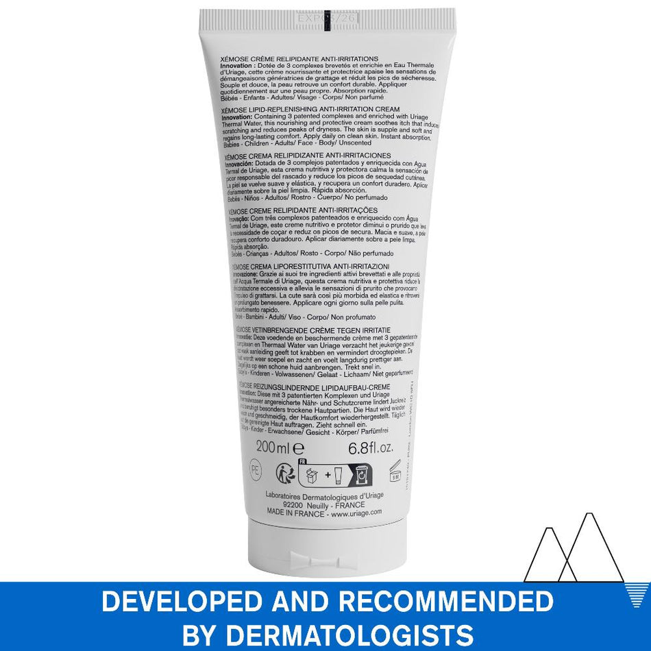 Uriage Xemose Lipid-Replenishing Anti-Irritation Cream 200ml- Lillys Pharmacy and Health Store