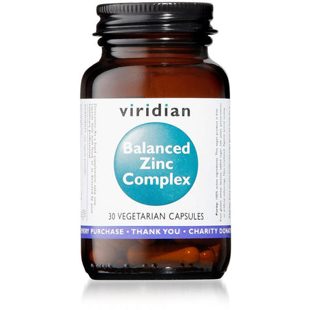 Viridian Balanced Zinc (15mg) Complex 30 Veg Caps- Lillys Pharmacy and Health Store
