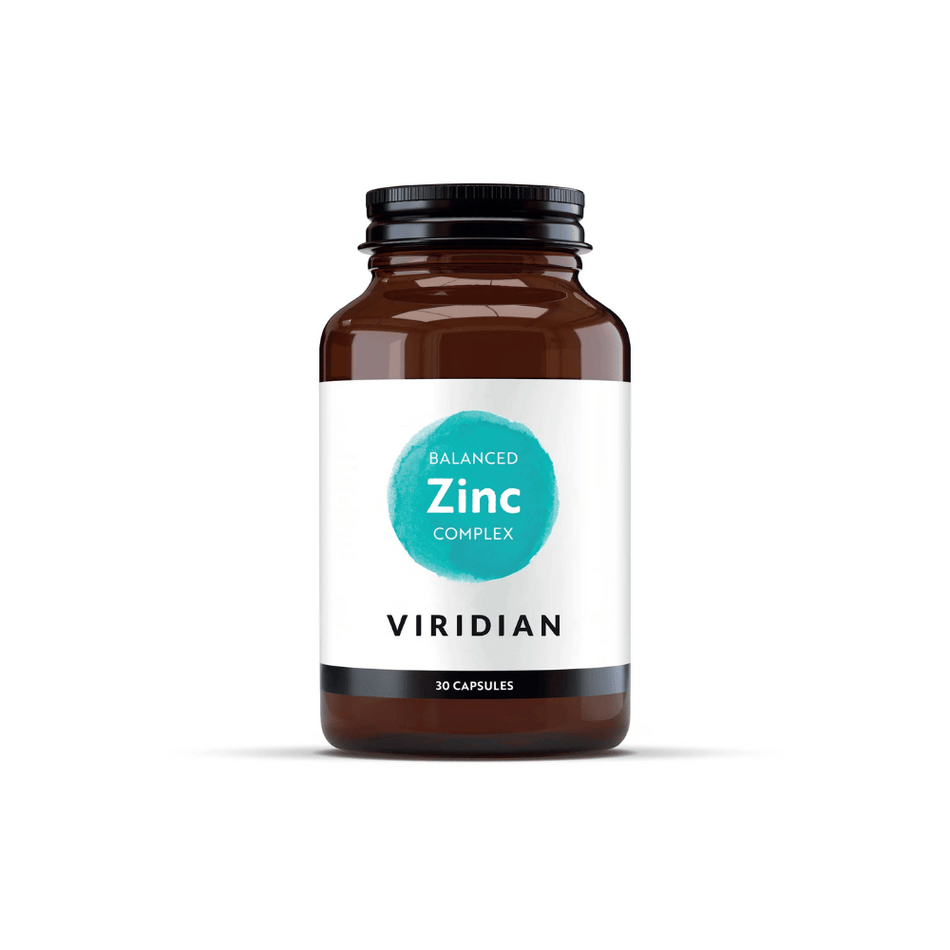 Viridian Balanced Zinc (15mg) Complex 30 Veg Caps- Lillys Pharmacy and Health Store