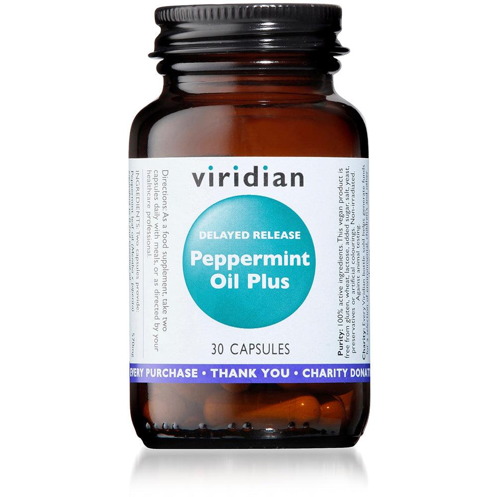 Viridian Delayed Release Peppermint Oil Plus 30 Veg Caps- Lillys Pharmacy and Health Store