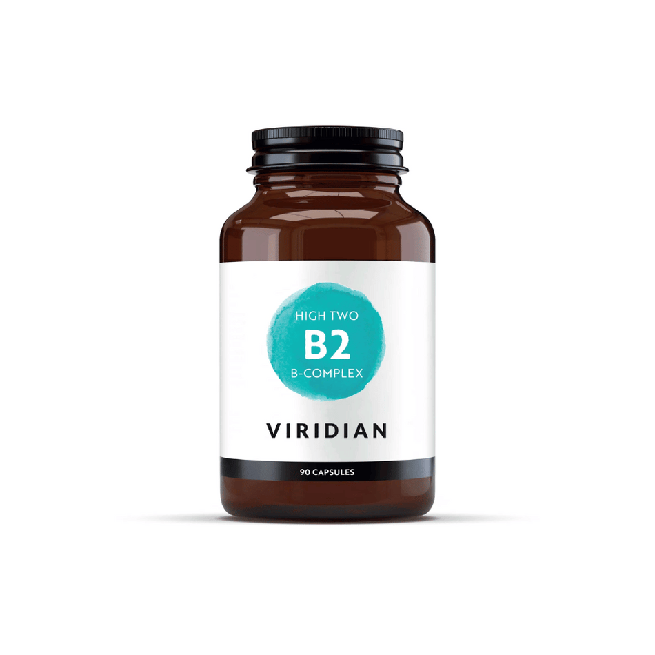 Viridian HIGH TWO Vitamin B2 w/ B Complex 90 Veg Caps- Lillys Pharmacy and Health Store