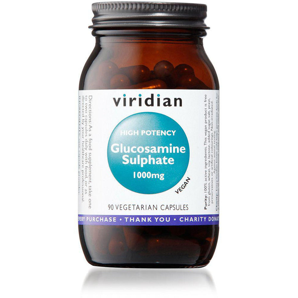 Viridian High Potency Glucosamine Sulphate 90 Veg Caps- Lillys Pharmacy and Health Store