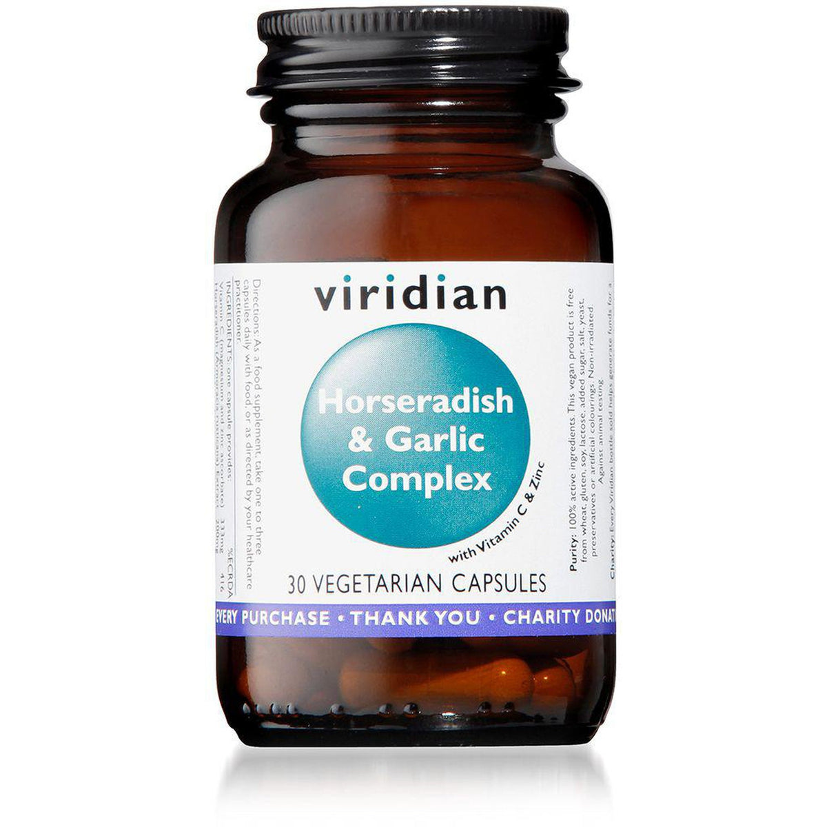 Viridian Horseradish & Garlic Complex 30 Veg Caps- Lillys Pharmacy and Health Store