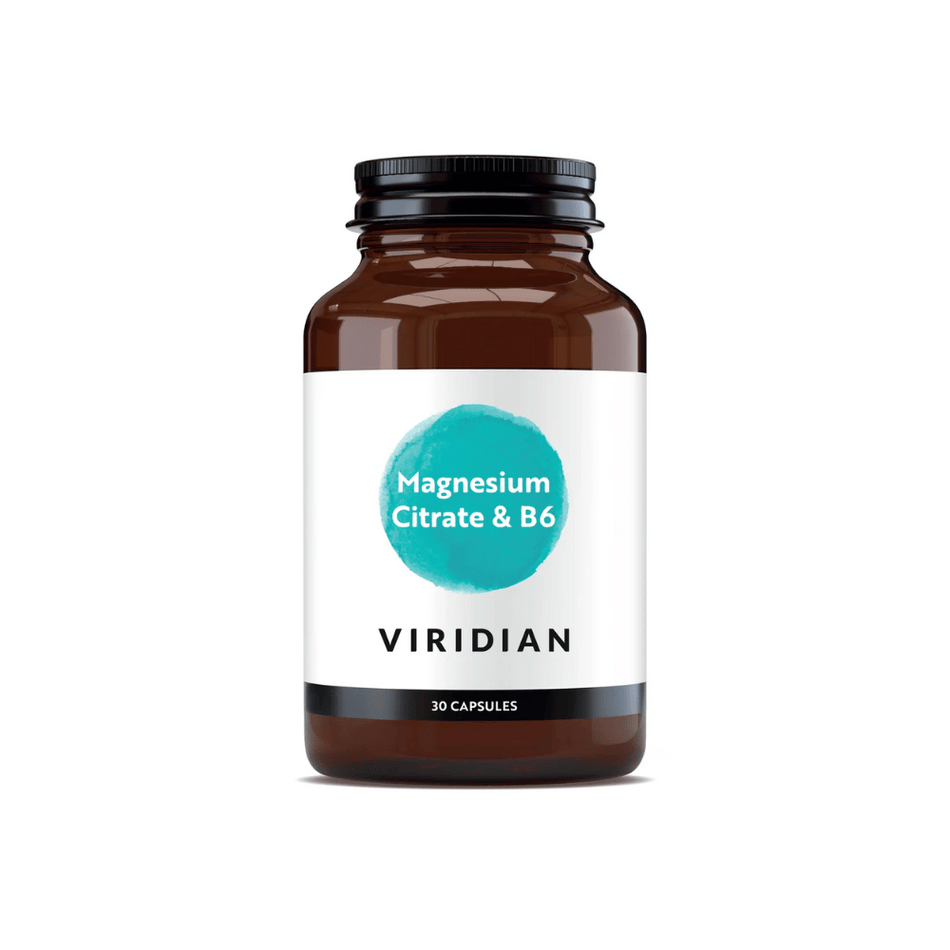 Viridian Magnesium Citrate (100mg) w/ B6 (25mg) 30 Veg Caps- Lillys Pharmacy and Health Store