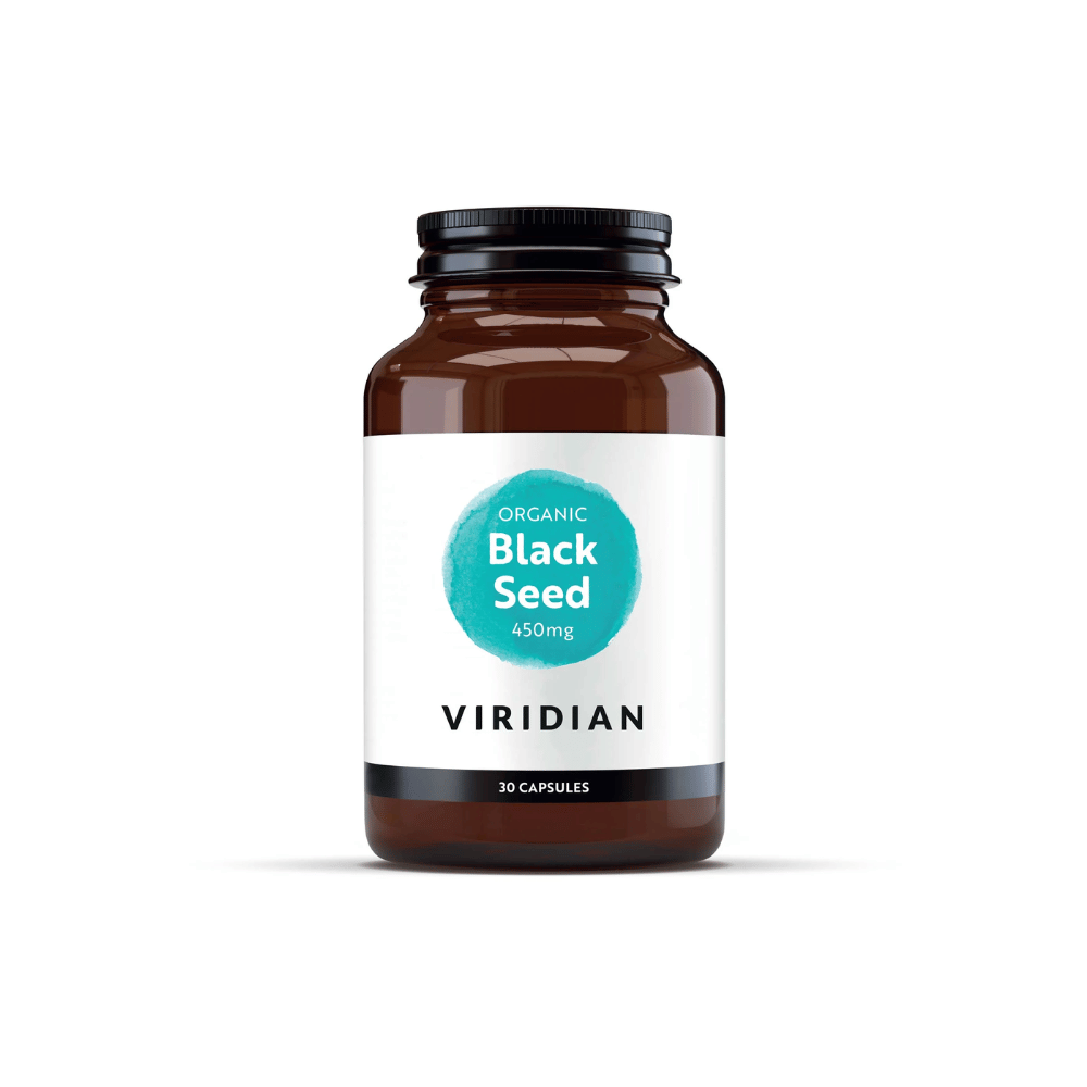 Viridian Organic Black Seed 450mg 30 Veg Caps- Lillys Pharmacy and Health Store