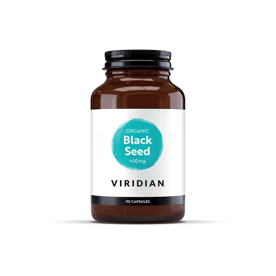 Viridian Organic Black Seed 450mg 90 Veg Caps- Lillys Pharmacy and Health Store