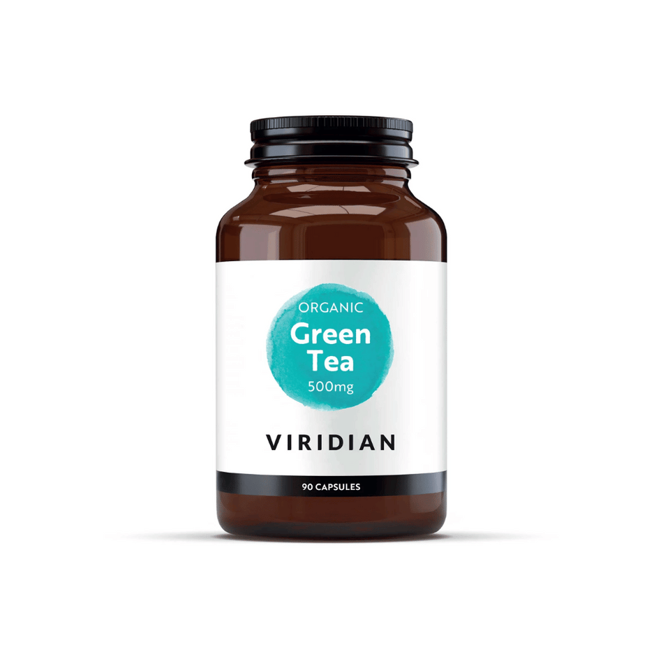 Viridian Organic Green Tea Leaf 500mg 90 Veg Caps- Lillys Pharmacy and Health Store