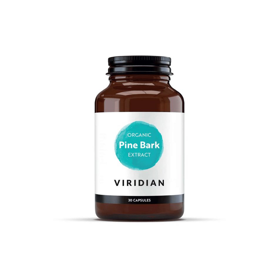 Viridian Organic High Potency Pine Bark Extract 100mg 30 Veg Caps- Lillys Pharmacy and Health Store