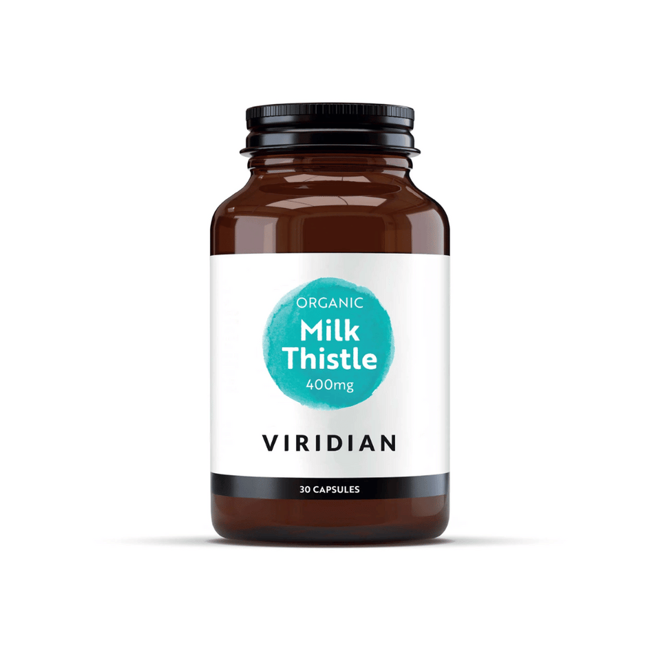 Viridian Organic Milk Thistle 400mg 30 Veg Caps- Lillys Pharmacy and Health Store