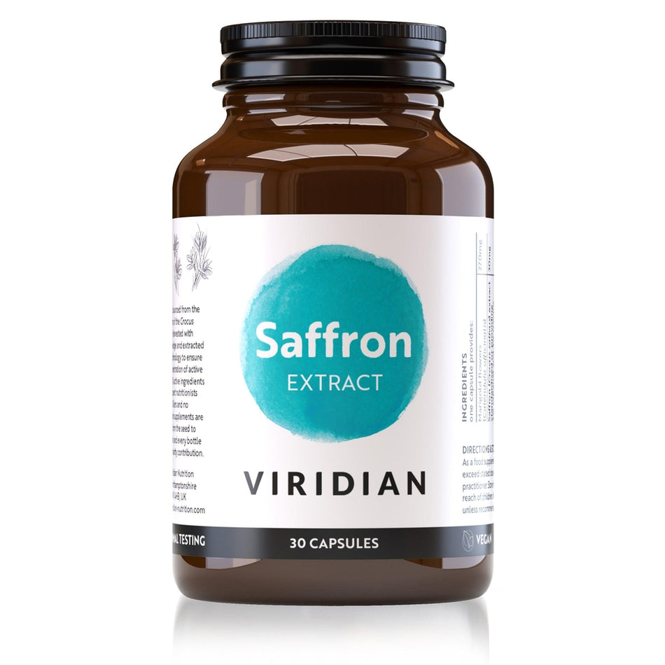 Viridian Saffron Extract 30 Veg Caps- Lillys Pharmacy and Health Store