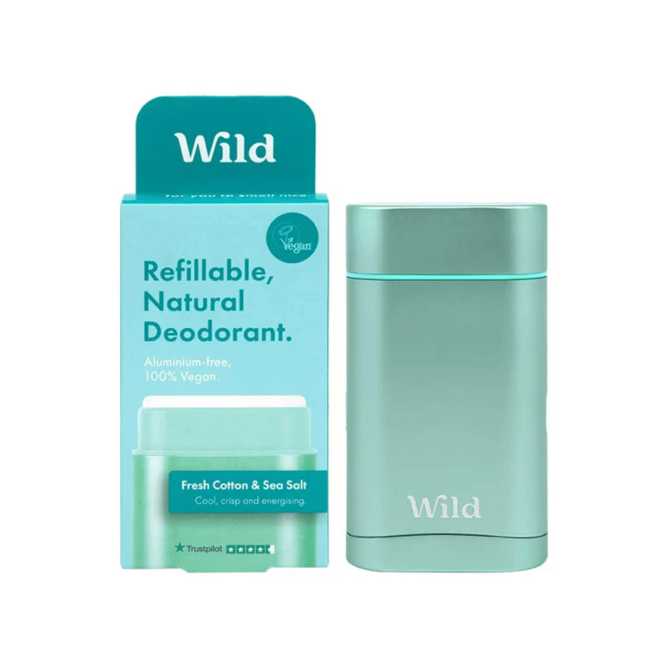 Wild Aqua Case And Fresh Cotton Sea Salt Natural Deodorant Starter Pack- Lillys Pharmacy and Health Store